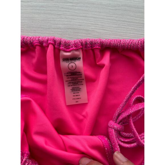 Good American Sparkle Tiny Ties swim Bottom size 3 - Picture 4 of 4